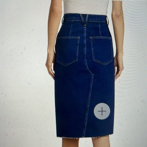 Veronica Beard Breves Denim Skirt Knee Length - Picture 4 of 7